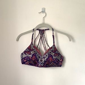 Athleta Aqualuxe Print Molded Cup Bikini Top